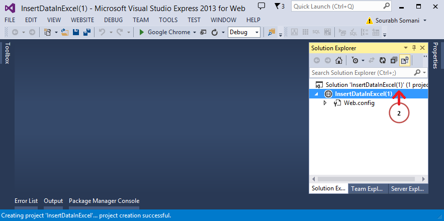 Right Click on the project